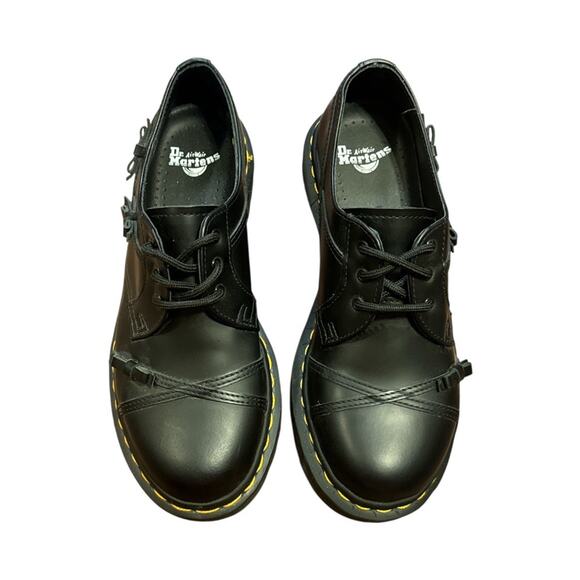 Doc Martens 1461 Black Oxford, With Bows, New without box womens size 7 - Picture 2 of 5